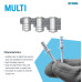 Заклепка MULTIGRIP багатозажимна 3.2 х 8.0 мм / 1.0-5.0 /  AL/ST